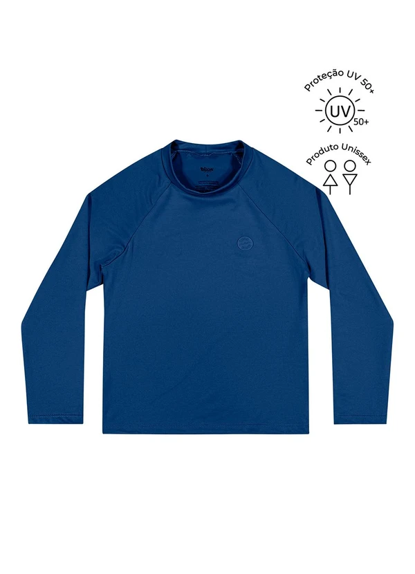 Elian - Blusa Infantil Unissex com Proteção Solar Azul 1