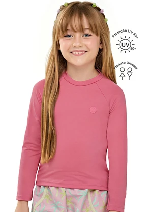 Elian - Blusa Infantil Unissex com Proteção Solar Rosa - ELIAN