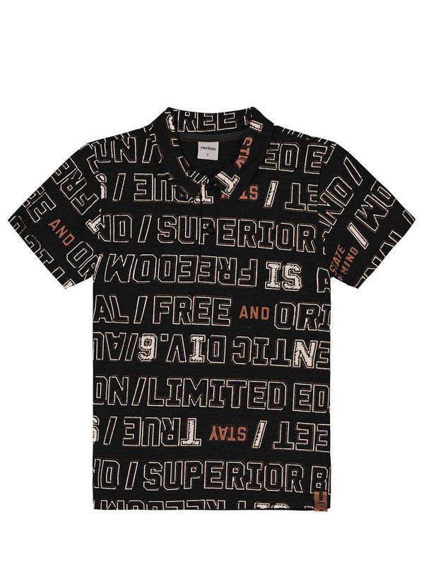 Rovi Kids - Camisa Infantil Menino Preto