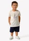 Trick Nick - Camiseta Infantil Meia Malha Estampa Bege - variação: Bege