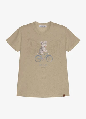 Trick Nick - Camiseta Infantil Meia Malha Estampa Marrom - TRICK NICK