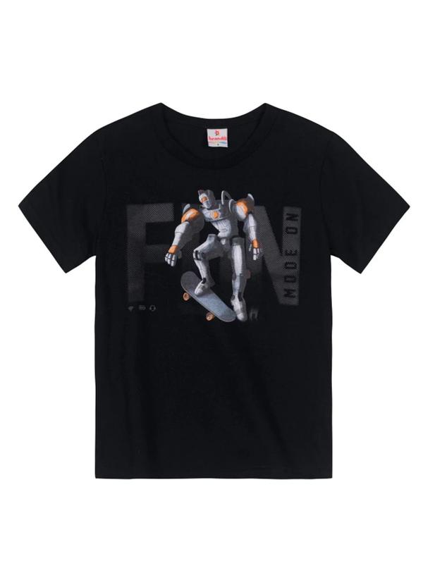Brandili - Camiseta Infantil Menino Preto