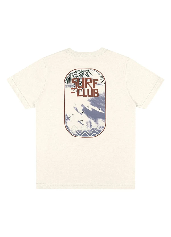 Elian - Camiseta Infantil Menino Surf Club Bege 2