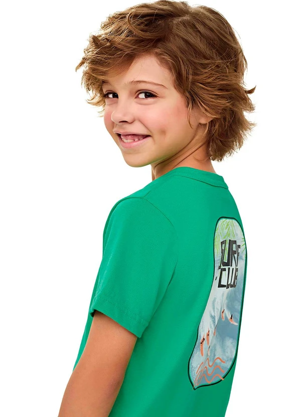 Elian - Camiseta Infantil Menino Surf Club Verde 2