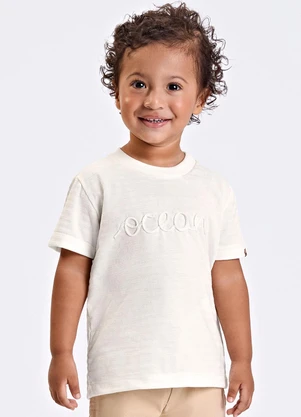 Trick Nick - Camiseta Verão Menino Meia Malha Bege - TRICK NICK