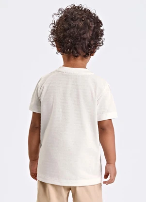 Trick Nick - Camiseta Verão Menino Meia Malha Bege - TRICK NICK