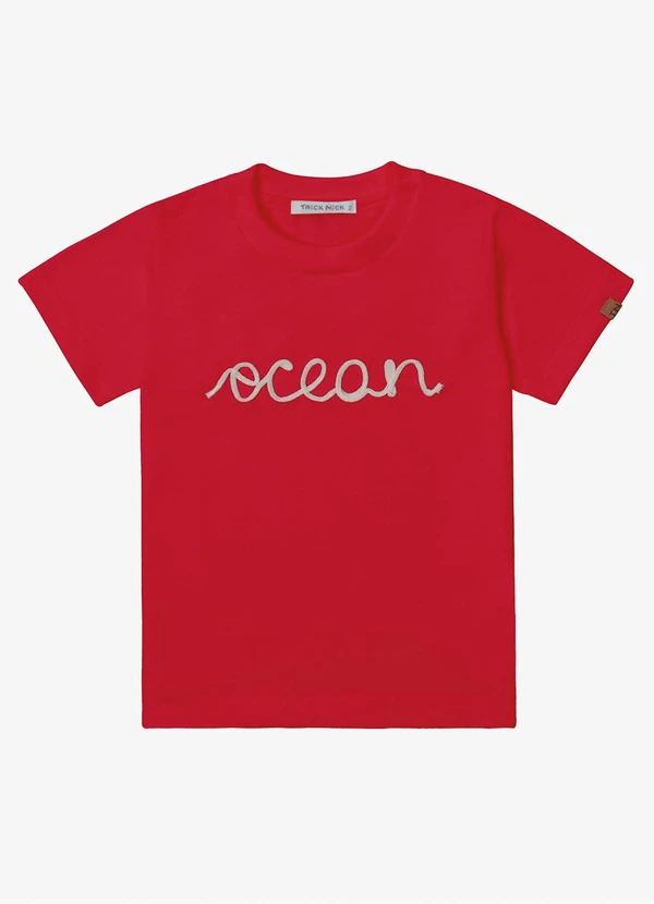 Trick Nick - Camiseta Verão Menino Meia Malha Vermelho
