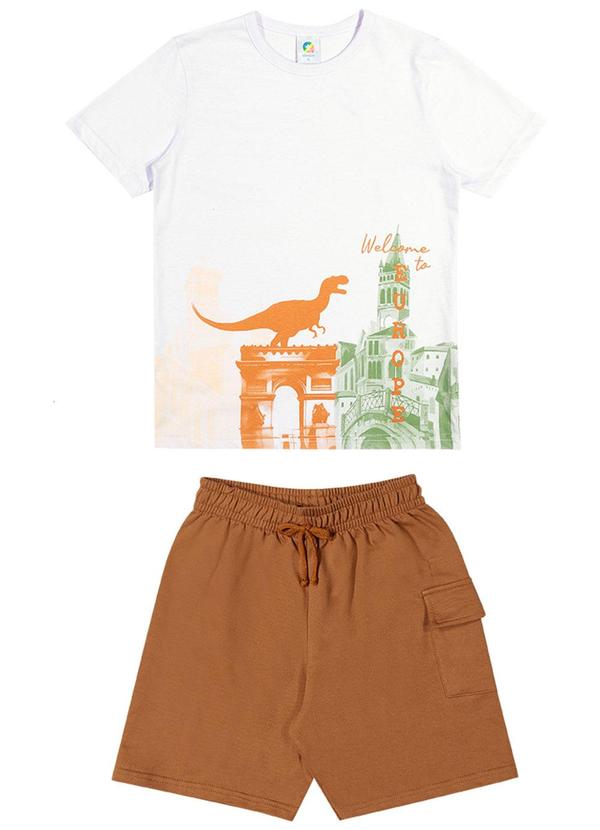 Alenice - Camiseta Welcome Dino Menino Branco