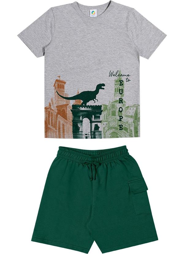 Alenice - Camiseta Welcome Dino Menino Cinza 2