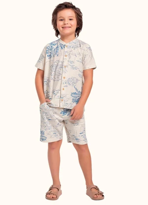 Fakini Kids - Cj.Camisa/Bermuda Azul - FAKINI KIDS