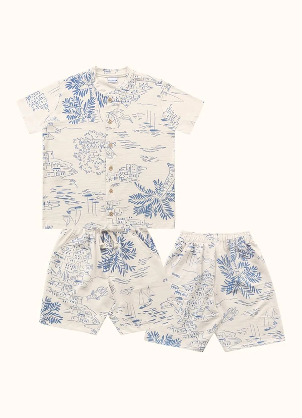 Fakini Kids - Cj.Camisa/Bermuda Azul 3
