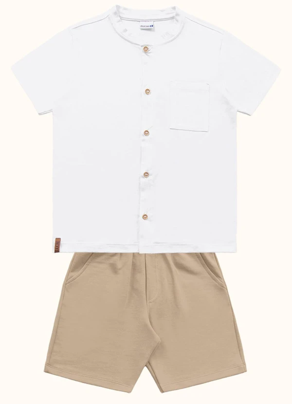 Fakini Kids - Cj.Camisa/Bermuda Branco 3