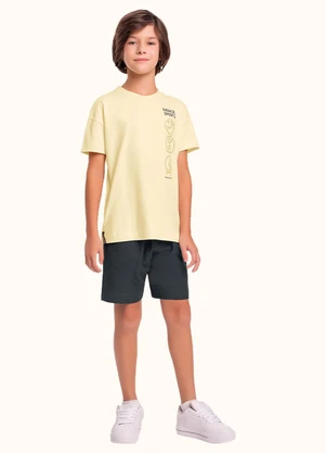 Fakini Kids - Cj.Camiseta/Bermuda Amarelo - FAKINI KIDS