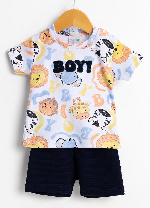 Fakini Kids - Cj.Camiseta/Bermuda Azul