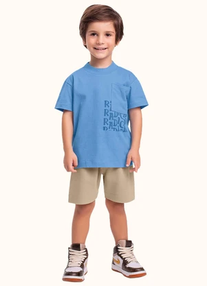 Fakini Kids - Cj.Camiseta/Bermuda Azul - FAKINI KIDS