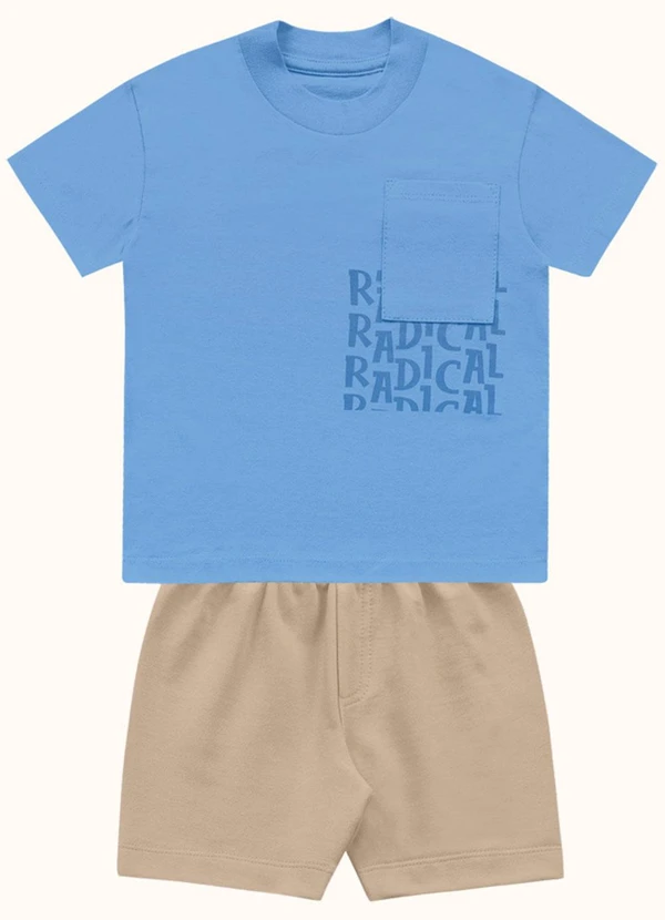 Fakini Kids - Cj.Camiseta/Bermuda Azul 3