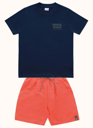 Fakini Kids - Cj.Camiseta/Bermuda Azul - FAKINI KIDS