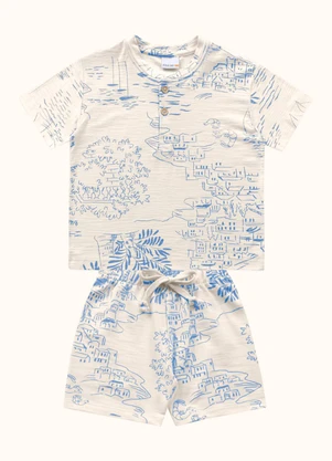 Fakini Kids - Cj.Camiseta/Bermuda Azul - FAKINI KIDS