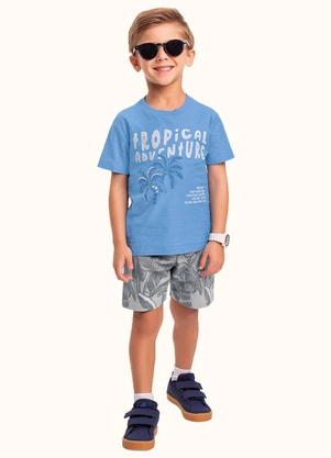 Fakini Kids - Cj.Camiseta/Bermuda Azul - FAKINI KIDS
