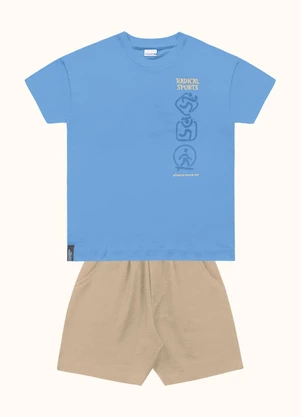 Fakini Kids - Cj.Camiseta/Bermuda Azul - FAKINI KIDS