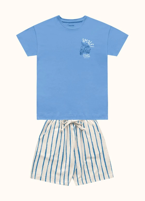 Fakini Kids - Cj.Camiseta/Bermuda Azul 3