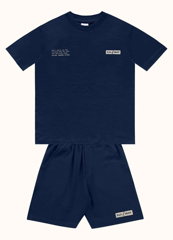 Fakini Kids - Cj.Camiseta/Bermuda Azul 3