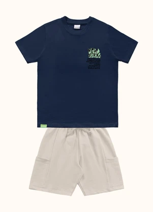 Fakini Kids - Cj.Camiseta/Bermuda Azul - FAKINI KIDS