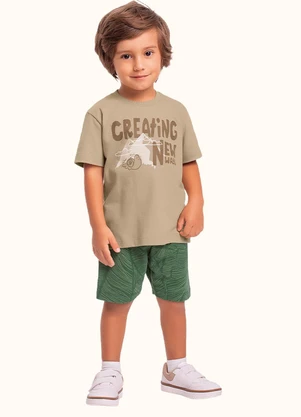 Fakini Kids - Cj.Camiseta/Bermuda Verde - FAKINI KIDS