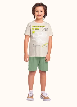 Fakini Kids - Cj.Camiseta/Bermuda Bege - FAKINI KIDS
