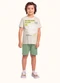 Fakini Kids - Cj.Camiseta/Bermuda Bege - variação: Bege