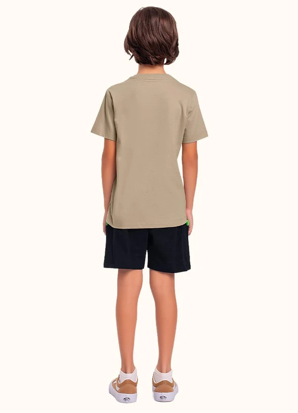 Fakini Kids - Cj.Camiseta/Bermuda Bege 2