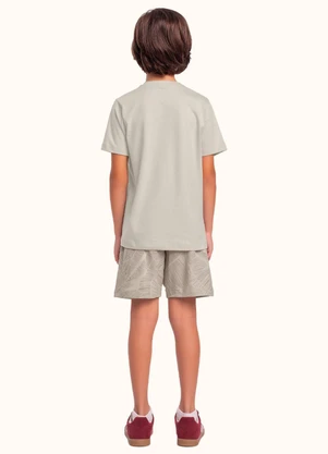 Fakini Kids - Cj.Camiseta/Bermuda Bege - FAKINI KIDS