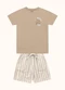Fakini Kids - Cj.Camiseta/Bermuda Bege - variação: Bege