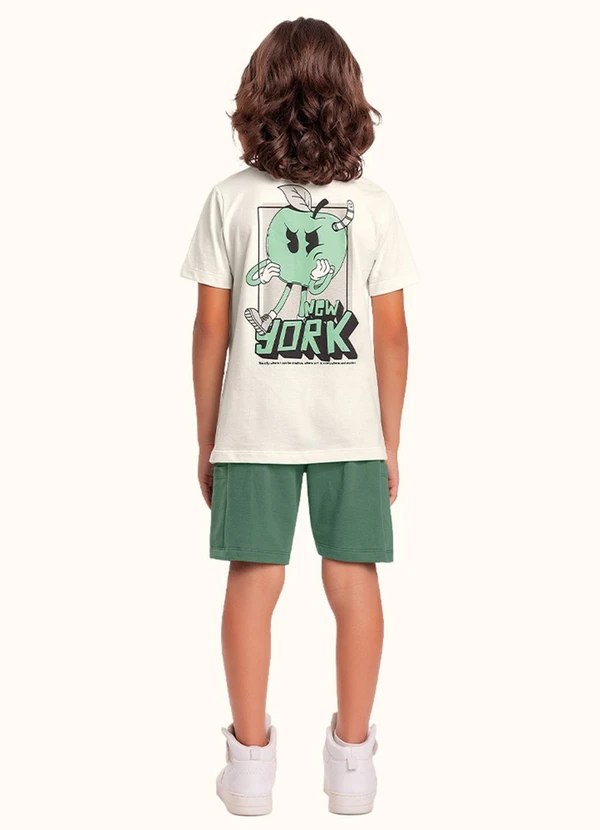 Fakini Kids - Cj.Camiseta/Bermuda Bege 2