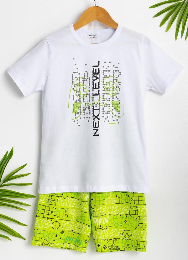 Fakini Kids - Cj.Camiseta/Bermuda Branco