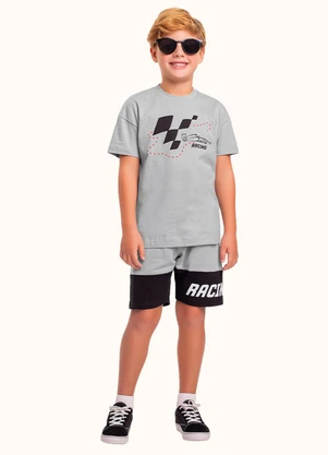 Fakini Kids - Cj.Camiseta/Bermuda Cinza - FAKINI KIDS