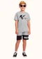 Fakini Kids - Cj.Camiseta/Bermuda Bege - variação: Cinza