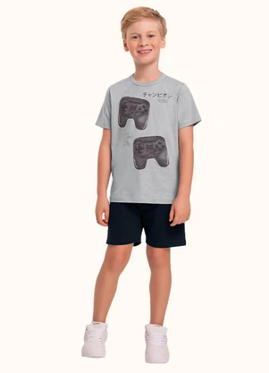 Fakini Kids - Cj.Camiseta/Bermuda Cinza - FAKINI KIDS