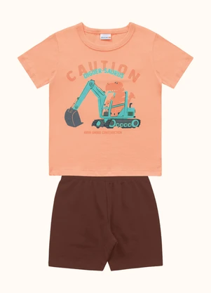 Fakini Kids - Cj.Camiseta/Bermuda Laranja - FAKINI KIDS