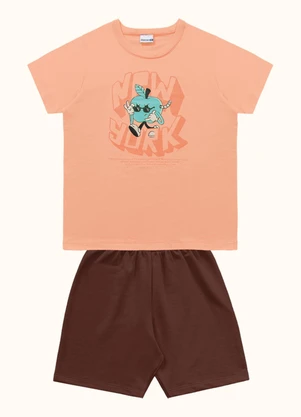 Fakini Kids - Cj.Camiseta/Bermuda Laranja - FAKINI KIDS