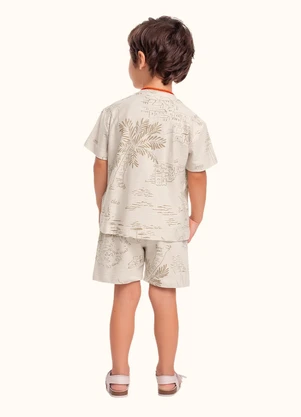Fakini Kids - Cj.Camiseta/Bermuda Marrom - FAKINI KIDS