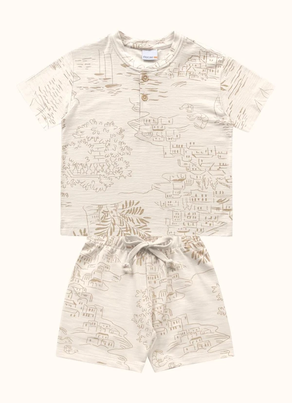 Fakini Kids - Cj.Camiseta/Bermuda Marrom 3