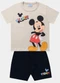 Fakini Kids - Cj.Camiseta/Bermuda Mickey Bege - variação: Bege
