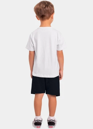 Fakini Kids - Cj.Camiseta/Bermuda Mickey Branco - FAKINI KIDS