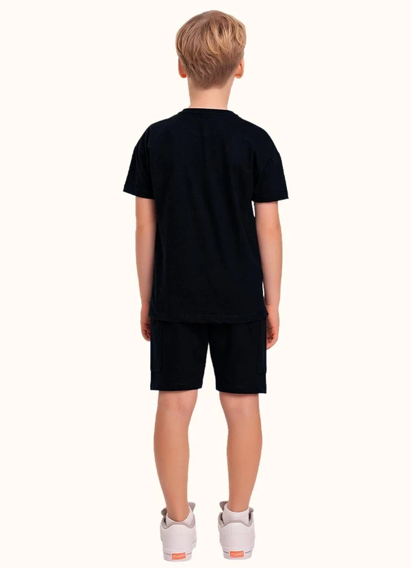 Fakini Kids - Cj.Camiseta/Bermuda Preto 2