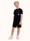Fakini Kids - Cj.Camiseta/Bermuda Preto - variação: Preto