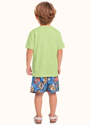 Fakini Kids - Cj.Camiseta/Bermuda Rei Leao Verde - FAKINI KIDS