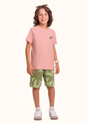 Fakini Kids - Cj.Camiseta/Bermuda Rosa - FAKINI KIDS