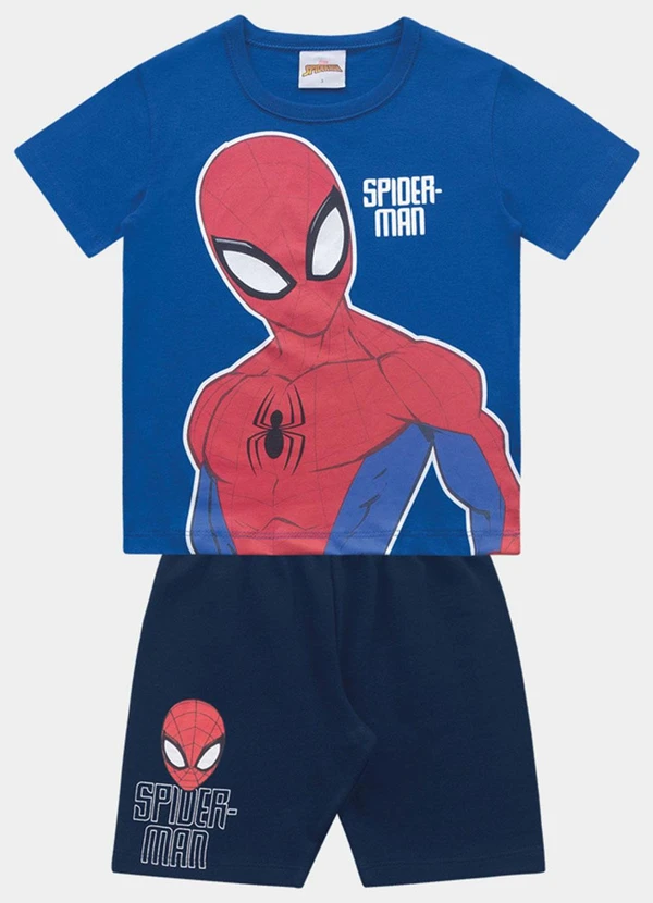 Fakini Kids - Cj.Camiseta/Bermuda Spider-Man Azul 1