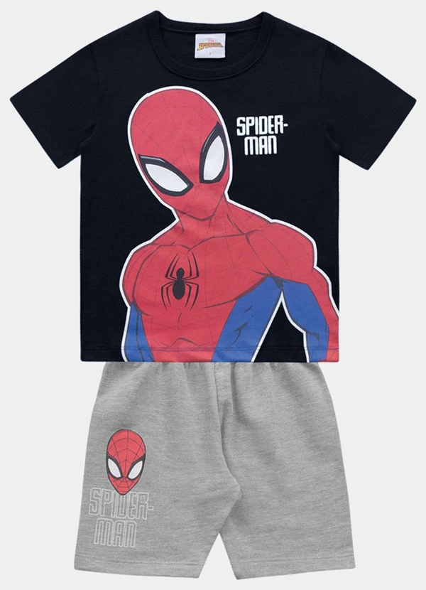Fakini Kids - Cj.Camiseta/Bermuda Spider-Man Preto 3